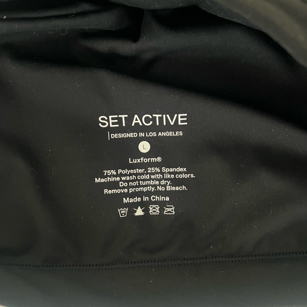 🌸SET Active Black One-Shoulder Sports Bra - Picture 4 of 4